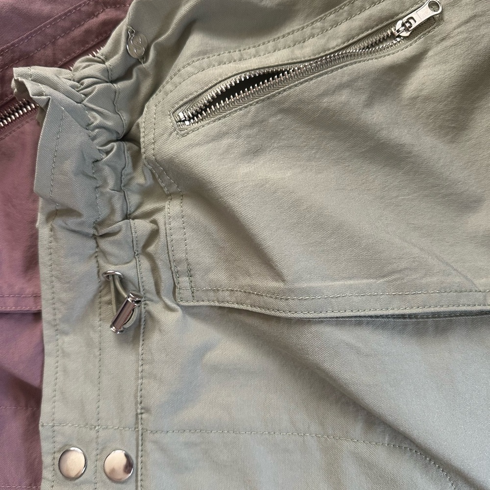 Calia woven paper bag high rise shorts bundle - hazy plum and smudge sage - Picture 6 of 6